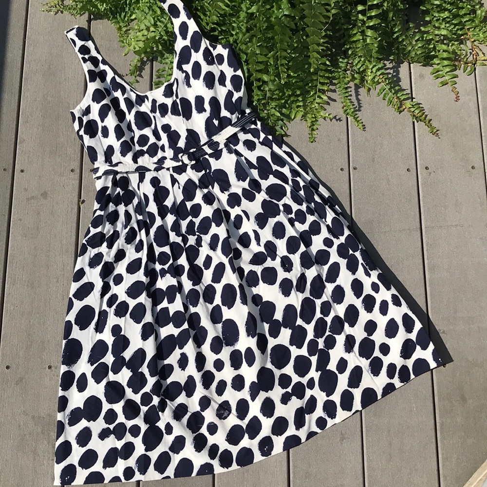 J. Crew A Line Polka Dot Dress Vintage Feel
